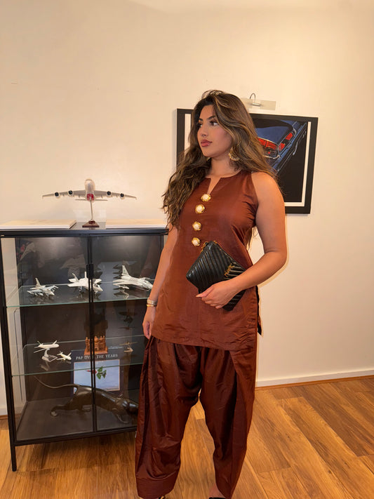 Chocolate brown shalwar Kameez